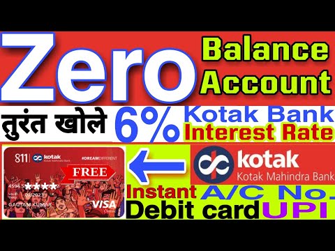 How to Open Kotak Mahindra Bank Zero Balance Saving Account Instantly & Get Free Virtual Debit card Video