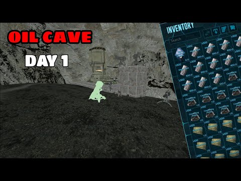 CLAIMING the oil cave DAY 1 on most populated cluster - ARK