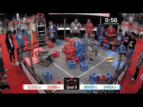 2015 VRC Sci Q8 - 2131C 3288B vs 8000D 2442A - 44 to 14 - VEX Worlds 2015 - Science Division