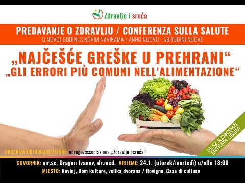 Najčešće greške u prehrani - Mr.sc. Dragan Ivanov, dr.med - Rovinj 24.1.2017