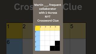 Martin ___, frequent collaborator with 1-Across NYT Crossword Clue #nytmini #crossword