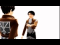 Attack On Titan MMD When Captains Speak Another Language Eren X Levi