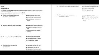 Listening B1, PET 1 for Schools, Test 2, Part 2