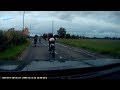 Cheeky Off Road Biker Moons At Jaguar Driver