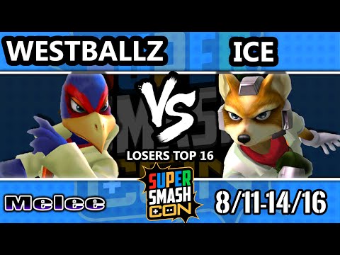 SSC 2016 SSBM - G2 Westballz (Falco) Vs. mYi Ice (Fox) - Melee Losers Bracket