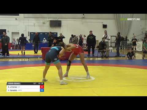 Women's Freestyle 55 Consi-Semis - Kelly Ann Jimenez (UC) vs. Yurie Yoneoka (Japa)