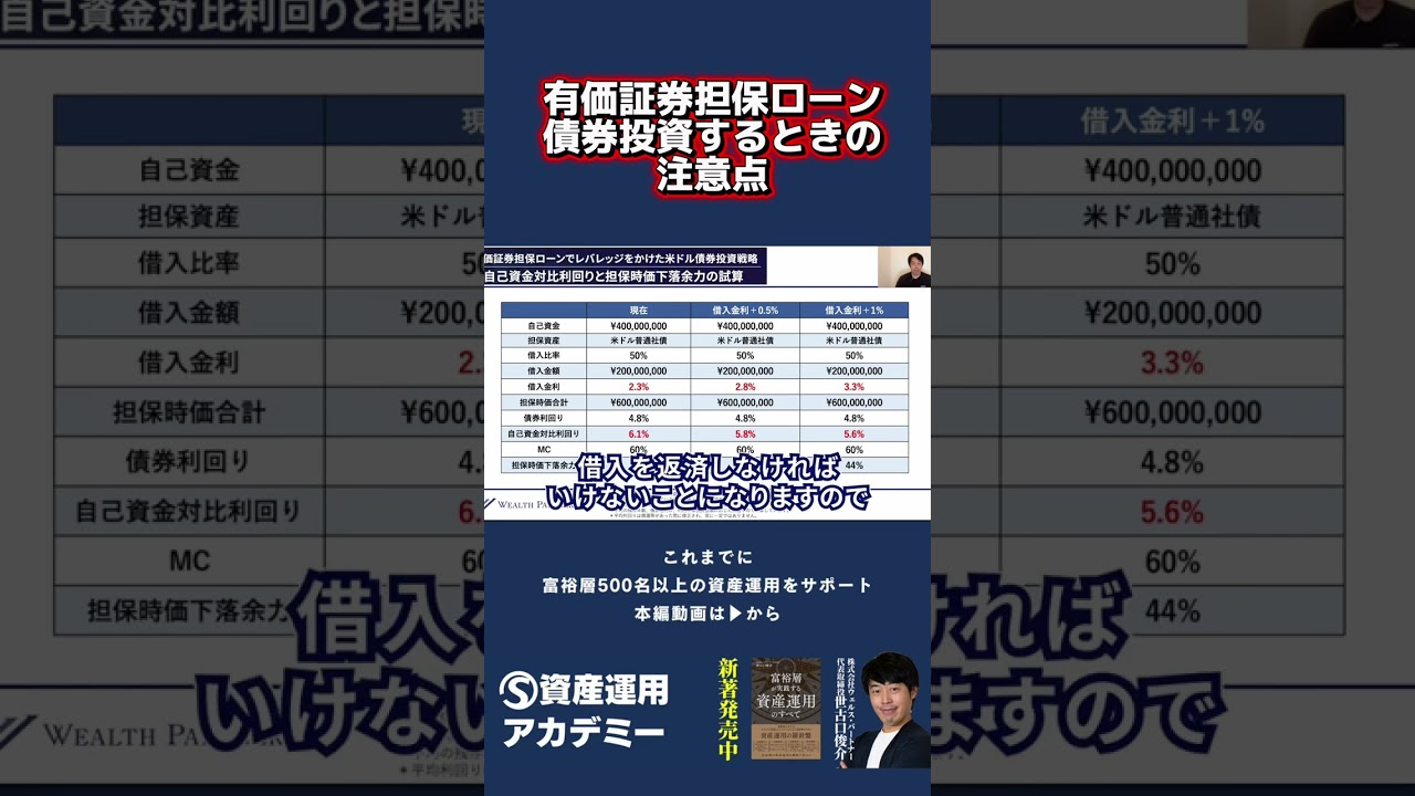 有価証券担保ローン債券投資するときの注意点 #証券担保ローン #資産運用 #債券投資 #shorts