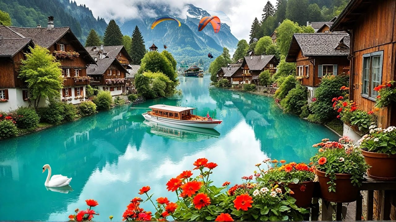 Explore Interlaken: A Scenic Journey Between Swiss Lakes Thun and Brienz with this walking tour!
