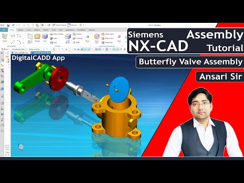 NX-CAD Assembly Tutorial | In Hindi | Butterfly Valve | NX-CAD Full Course | DigitalCADD App.
