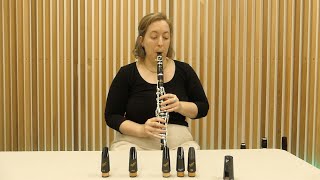 Dr Marie Ross "testing colours" aka playing Vandoren Clarinet mouthpieces