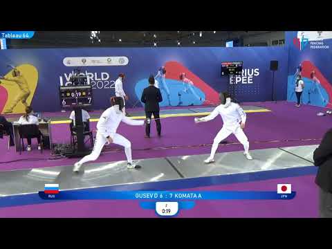 Sirius Epee 2022, ME Ind T64 Komata JPN - Gusev RUS