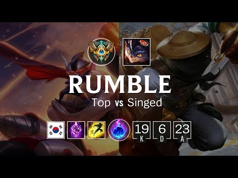 Rumble Top vs Singed - KR Challenger Patch 8.21