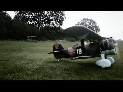 RC Polikarpov I-15bis 1/4,4 scale first Rollout, Roto 85fs, no Kolm engine, Russian warbird