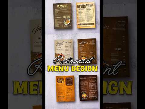 Just in 5 Hour! Restaurant Food Menu Design #cateringmenu