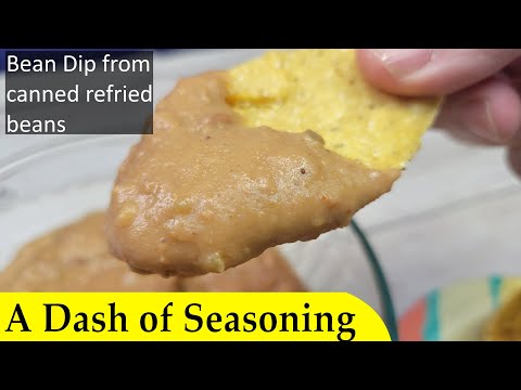 How to make Bean dip from canned refried beans #superbowl #biggame #partyrecipe