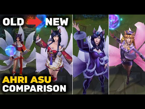 Ahri ASU Comparison | New vs Old Ahri (All Skins) League of Legends