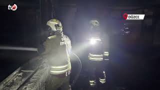 Alevlerin Küle Çevirdiği Fabrika İçerden Görüntülendi