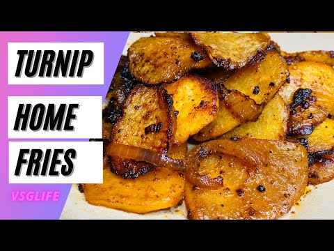 Quick & Crispy Turnip Home Fries Diner Style/ Low Carb/ Keto Friendly Recipe/VSGLife