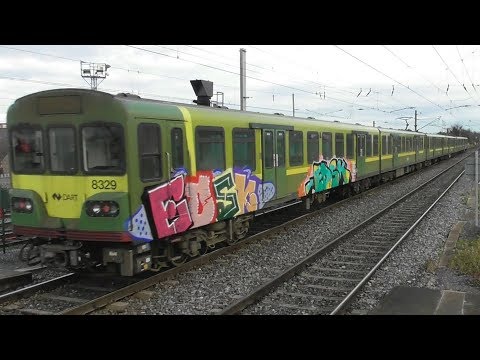 Irish Rail 8500 and 8300 Class Dart Trains - Clontarf Road Station, Dublin