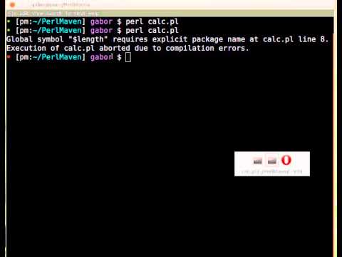 Beginner Perl Maven tutorial: 2.22 - Solution area of rectangular