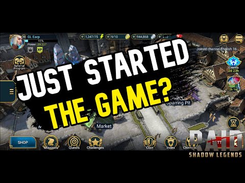 Raid Shadow legends: Beginners guide series: #4 Home screen and startup icons explained