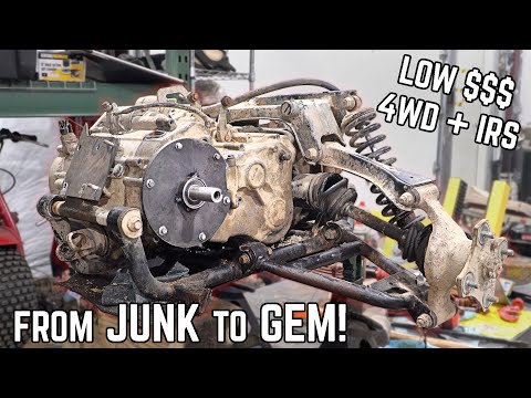 Building a Cheap IRS 5 Speed Shifter Kart (with Reverse!) from a Trashed 4 Wheeler