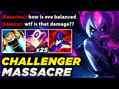 *22 KILLS* Challenger Evelynn MURDERS the Entire Enemy Team!