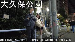 Night Walk in Tokyo, Relaxing Walk in Japan, Shinjuku Kabukicho 夜の大久保公園・新宿歌舞伎町をお散歩！ラブホテル街周辺！