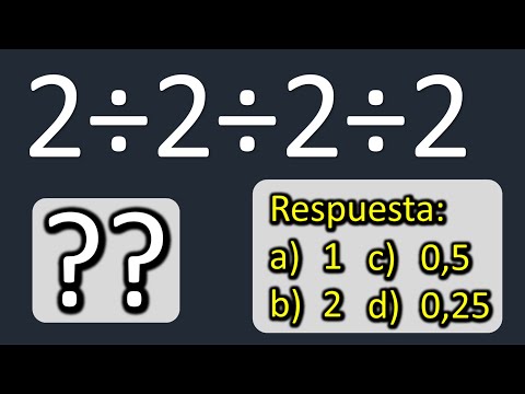 División números enteros, 2÷2÷2÷2