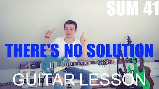 There's No Solution - Sum 41 (GUITAR TUTORIAL/LESSON#164)