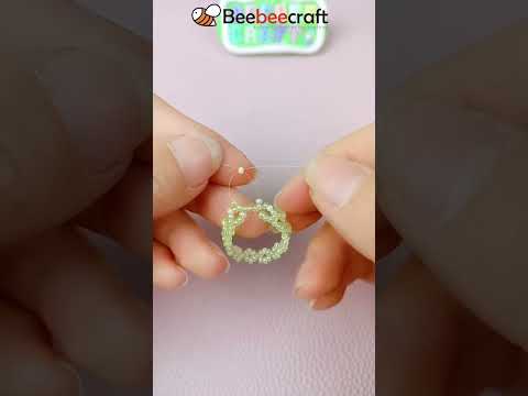 How to Make Easy Beaded Ring #shorts