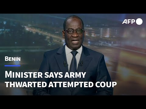 Video | Benin's interior minister says coup attempt has been 'foiled' | AFP