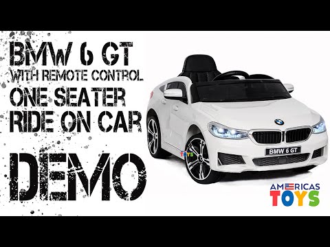 BMW 6 GT Kids Car to Ride with Remote Control Leather Seat Showcase Birthday/Christmas Gift Ideas