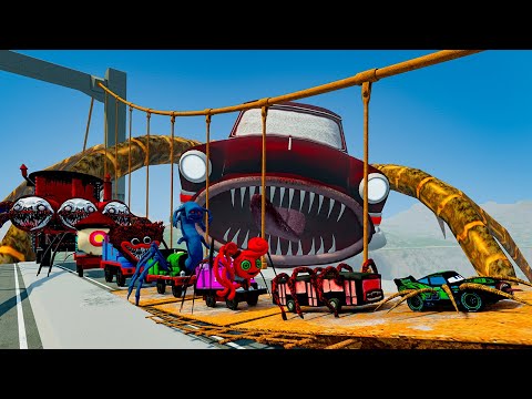 ALL MONSTERS.EXE Big & Small Cars vs Broken Bridge with CAR EATER – BeamNG.Drive