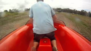 Snapper Hovercraft racing around the HoverCross track at Caboolture!