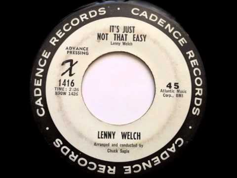 It's not that easy - Lenny Welch - 1416 CADENCE (1962)