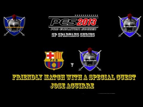 PES 2013 - BARCELONA v SP SPARTANS with a Special Guest Interview on PES 2014