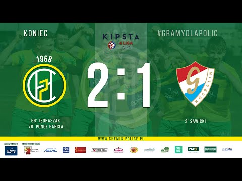 Chemik Police - Gwardia Koszalin 2:1(0:1) Bramki z meczu.