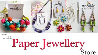 Handmade Paper Jewellery| Anorkia| Online Paper Jewellery store