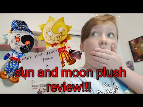 fnaf sun and moon plush Unboxing and review!!!