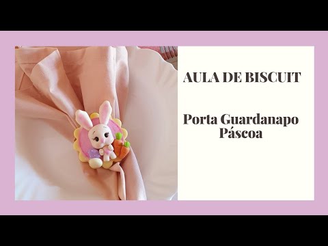 Porta Guardanapo | Coelho de PÁSCOA | Aula de Biscuit Ao Vivo | Raquel Fontinele