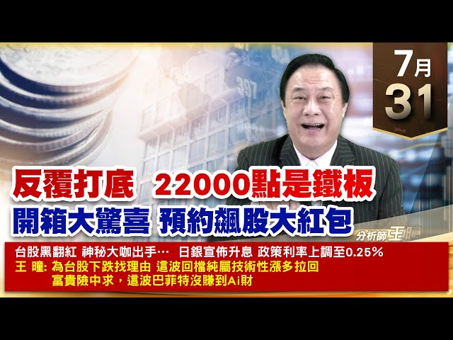 【財經至尊】王曈 0731《【反覆打底 22000點是鐵板】》光頡⊕ 國巨 創新高，材料KY強攻，東捷 勁豐 創歷史新高｜【光學王+元宇宙王+安控王+IC設計王】加入line@ king5588