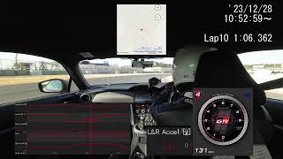 【車載】筑波 TC2000 86 1:06.362 2023/12/28 1年落ちシバタイヤTW200 【GRレコーダー】