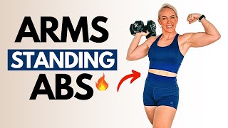 Standing Arms & Abs Workout | No Crunches or Planks