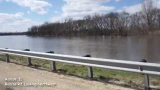 preview picture of video 'Rock River Flooding From Rockford to Roscoe, IL - 4/20/2013'