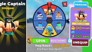 How to get free OP Jungle Captain! - Unlimited Spins Tactic - Get Unlimited Eggs 💪Muscle Legends