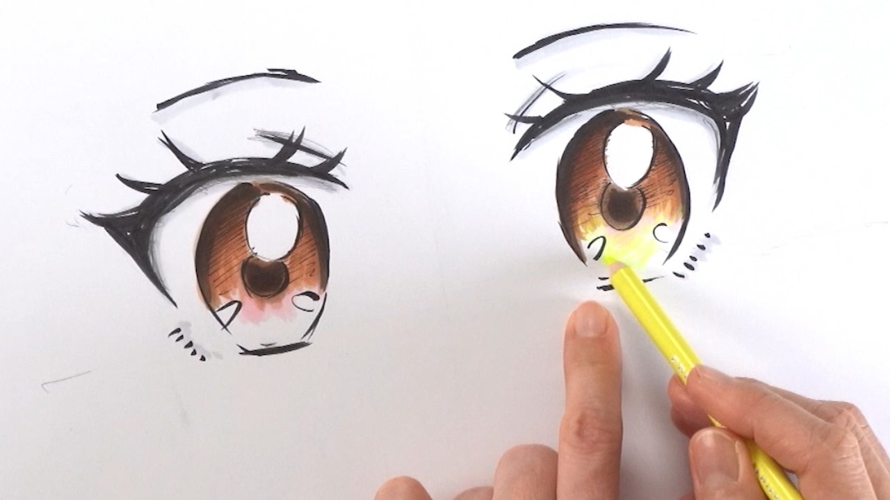 How to draw Kawaii Manga Eyes! (Step by Step)