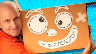 How to Make Box - The Cardboard Superstar | DIY Craft Ideas for Kids on Box Yourself