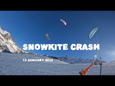 SNOWKITE FLYING CRASH
