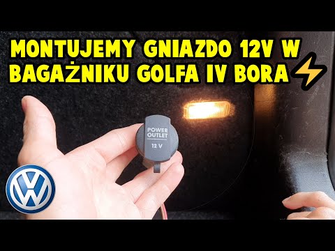 Montaż gniazda 12V zapalniczki w bagażniku VW Golf IV/Bora